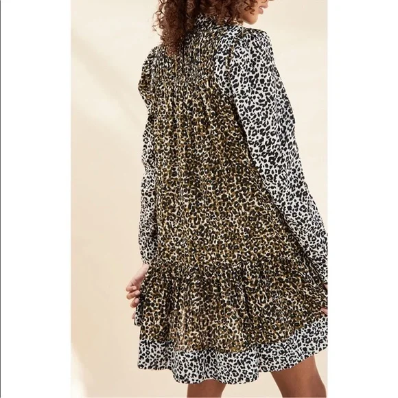 ULLA JOHNSON Amira Dress Leopard Print size 0 - Picture 3 of 13
